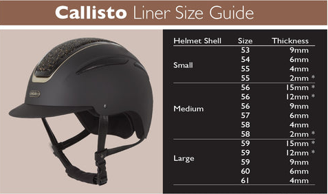 2026 EVOKE CASTILLO LINER  Size Chart
